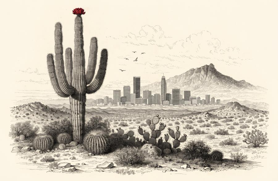 Ilustración a lápiz de Phoenix